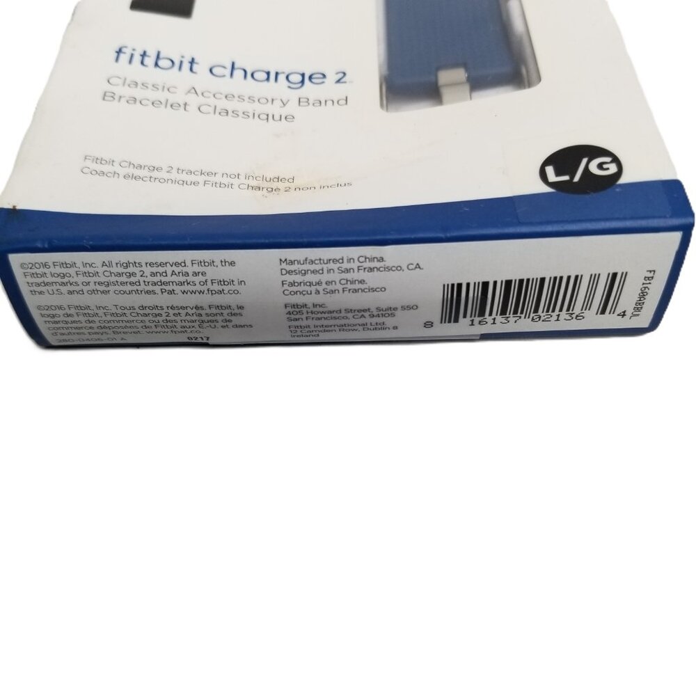 Fitbit Charge 2 Classic Band Large Blue New In Box Accessory Replacement - Picture 4 of 7